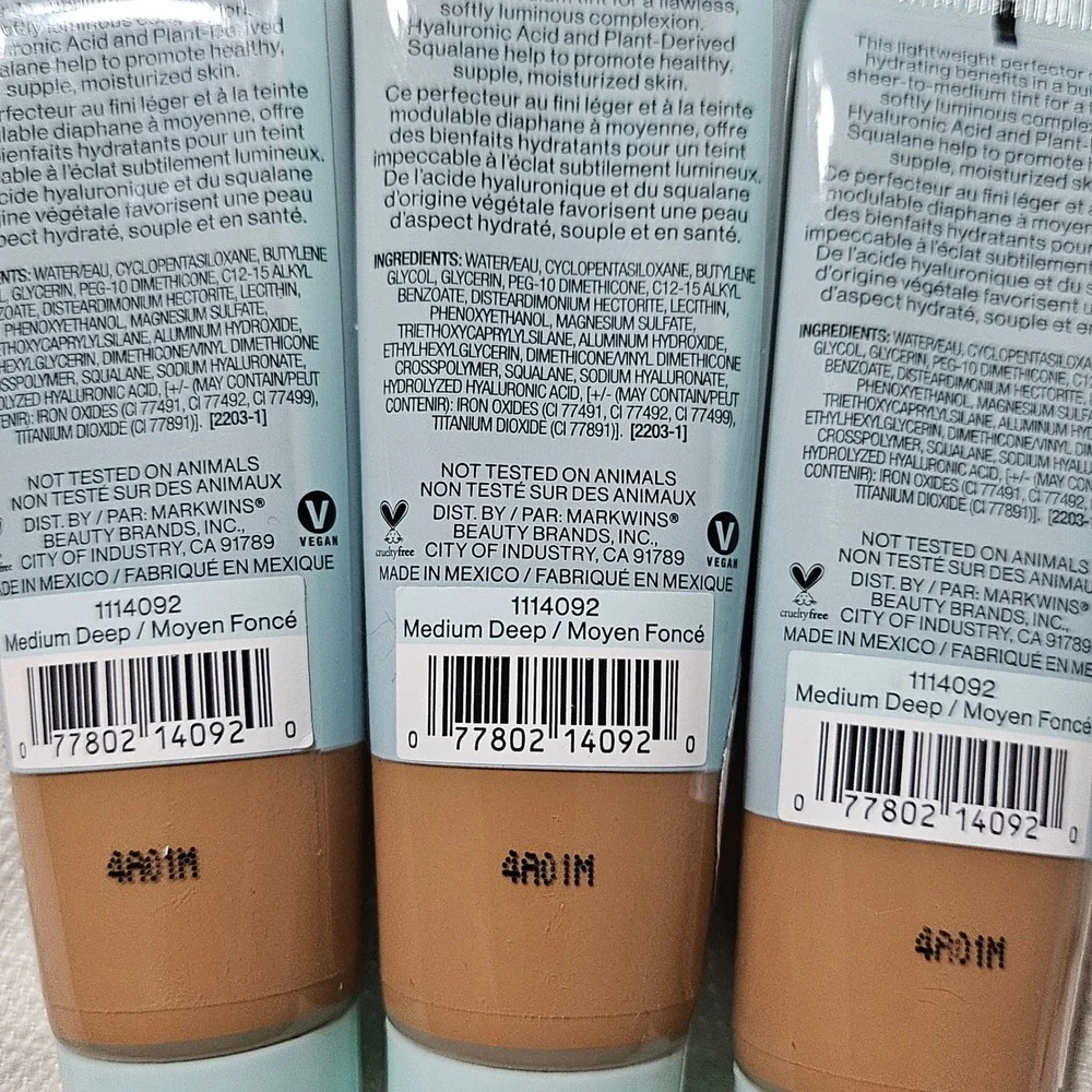 5pk Wet n Wild Bare Focus Tinted Hydrator Bundle Medium Deep Tan Hyaluronic Acid
